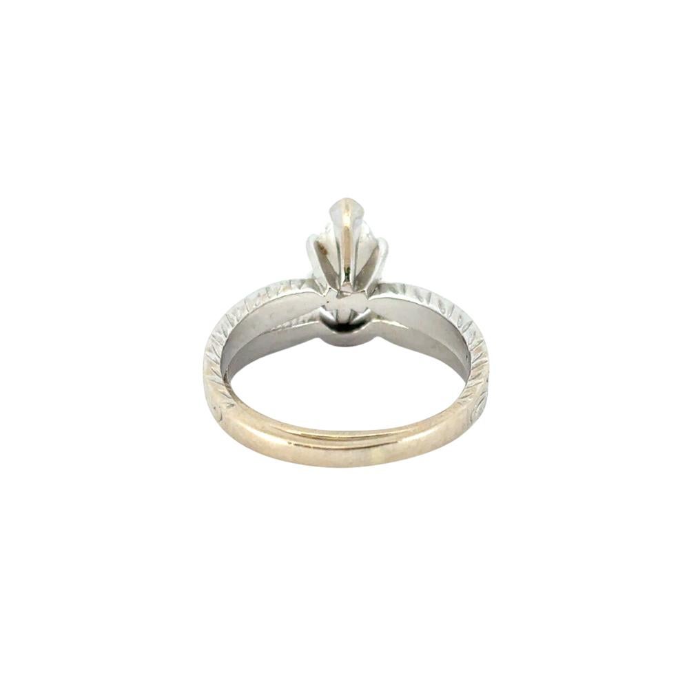 Ensemble bague de fiançailles et alliance assortie en or blanc 14 carats avec diamant GIA de 1,01 cw en vente 5