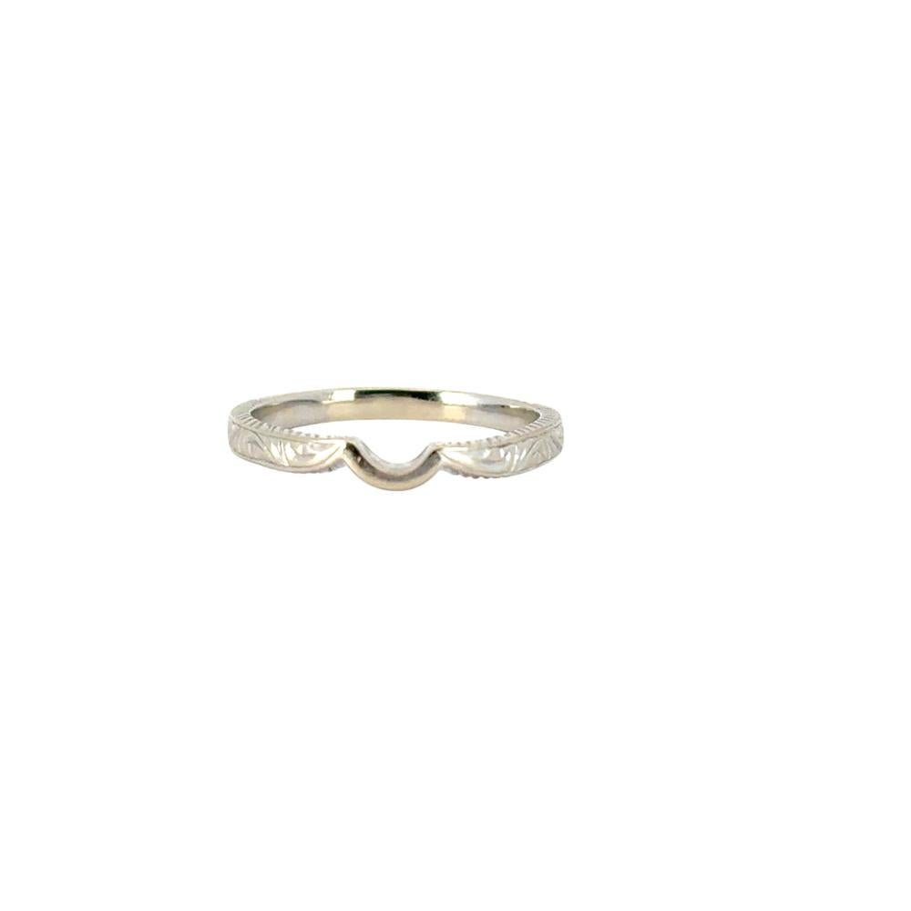 Ensemble bague de fiançailles et alliance assortie en or blanc 14 carats avec diamant GIA de 1,01 cw en vente 11