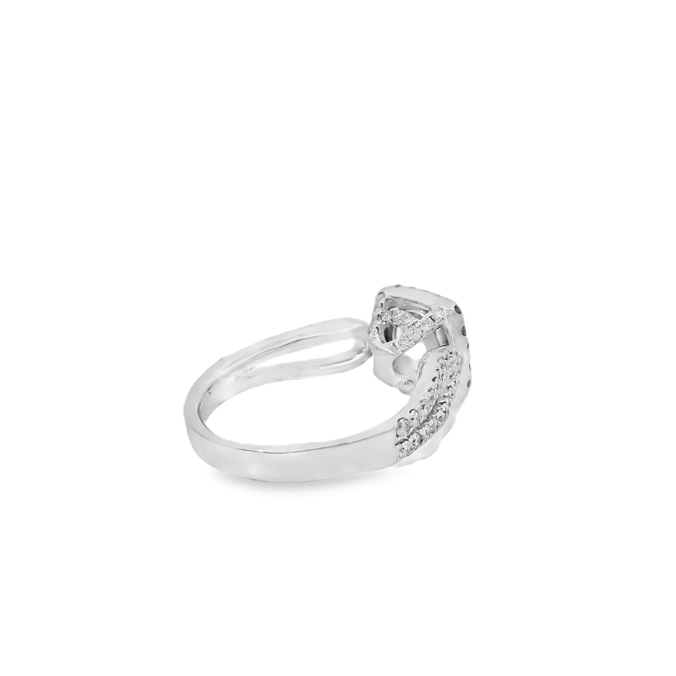 Anillo de compromiso ancho de oro blanco de 14k con diamante brillante redondo certificado GIA de 1,03 ct en venta 10