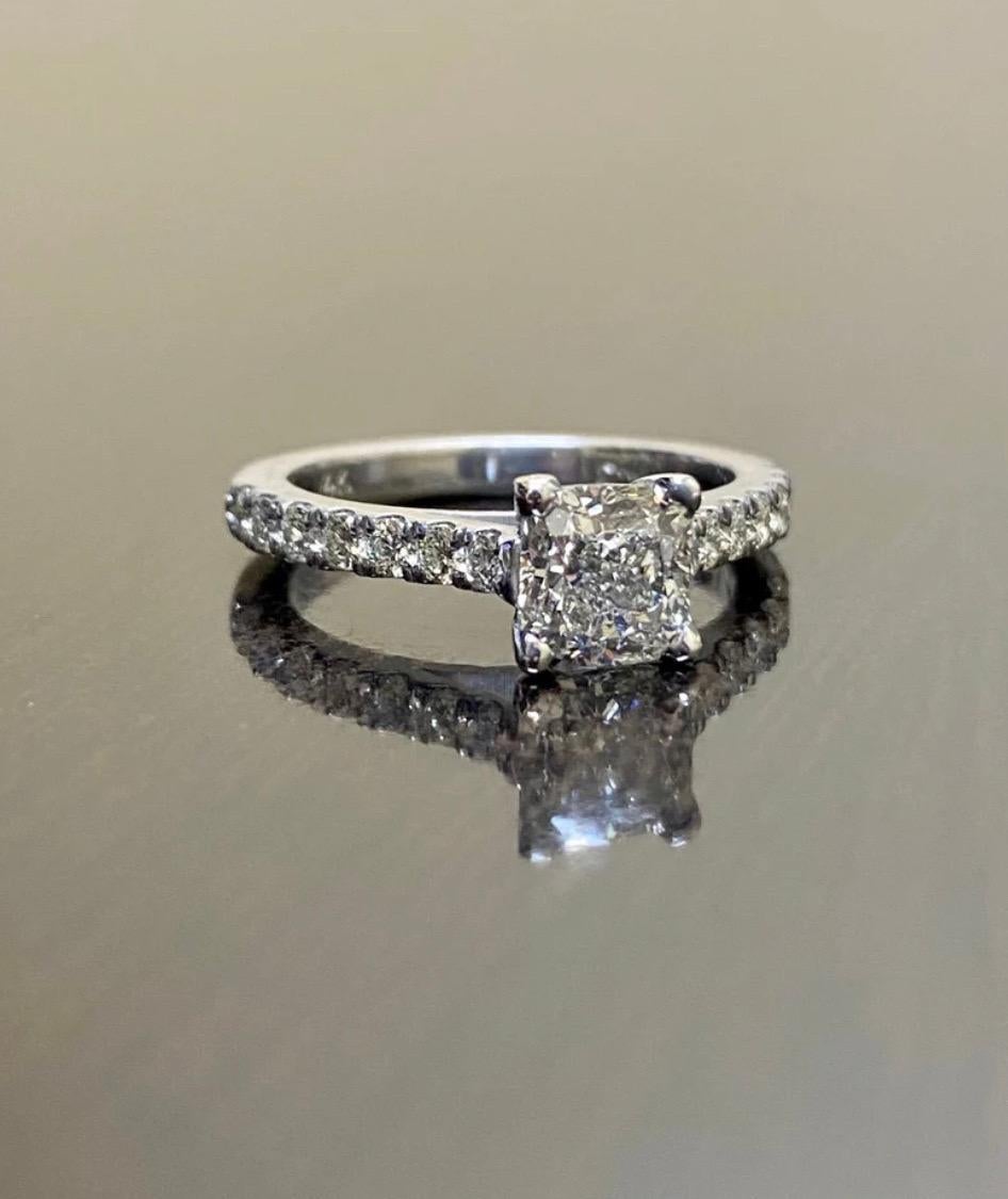 1.5 carat cushion cut diamond ring