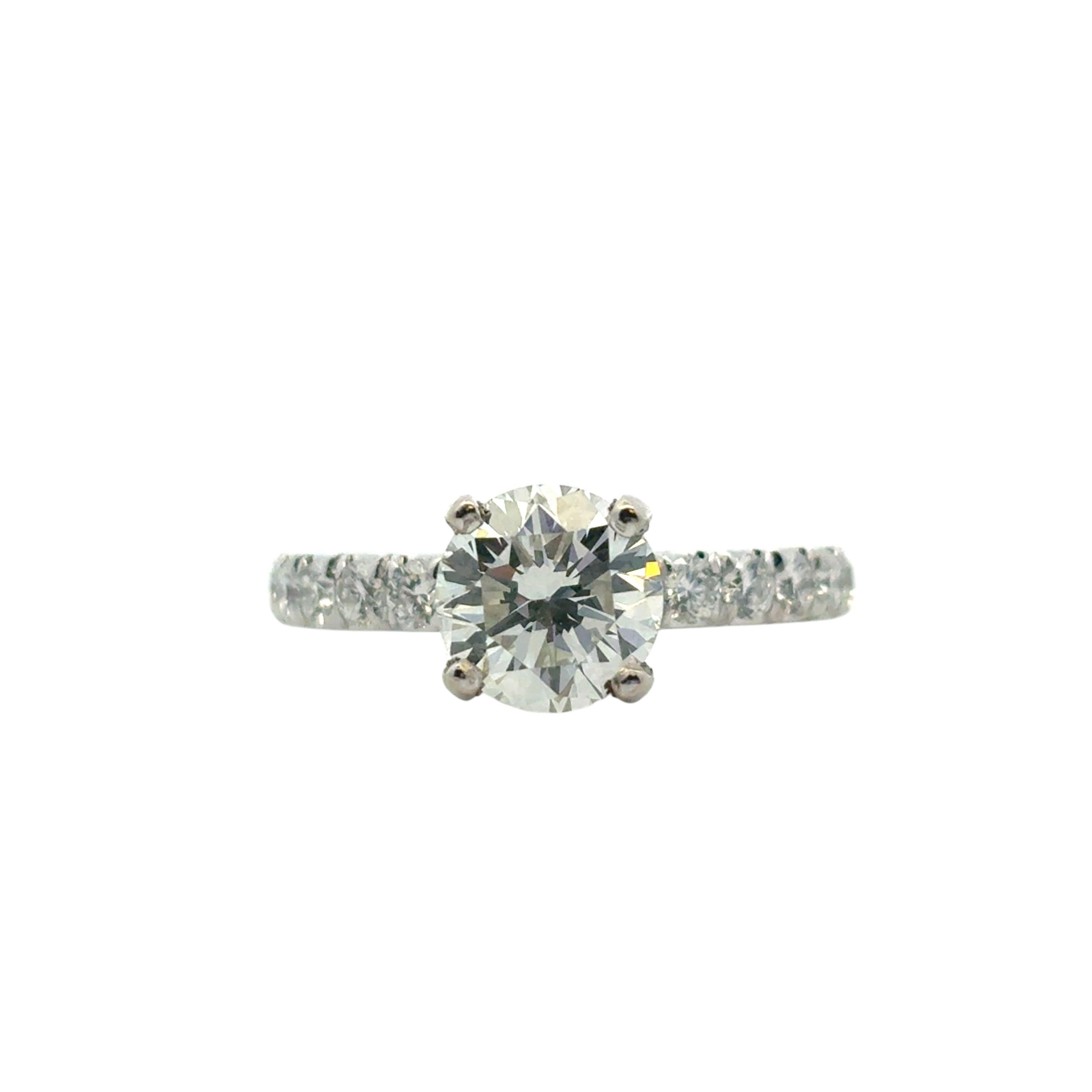 14k White Gold GIA Certified 1.62ct Diamond Gabriel and Co. Engagement Ring en venta 5