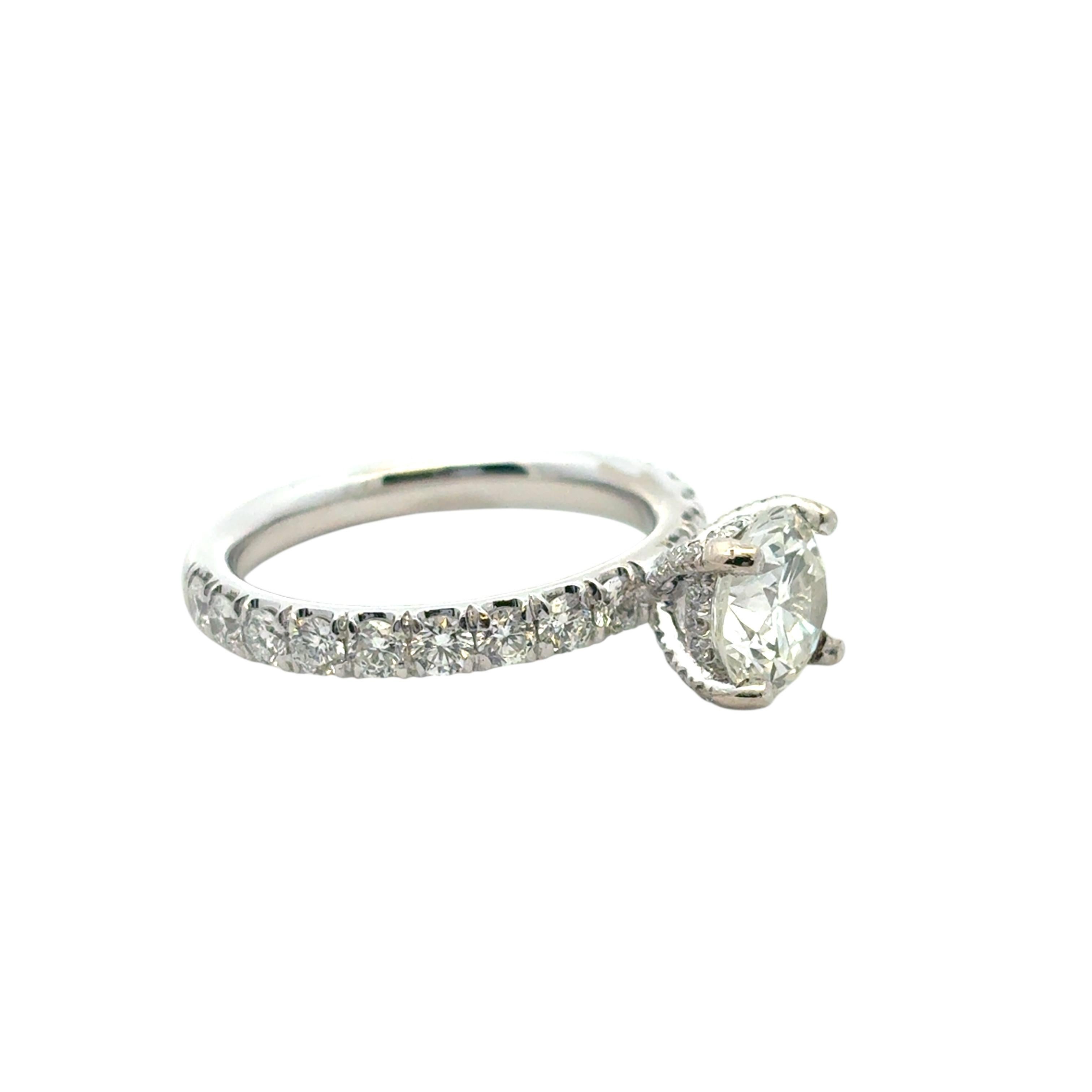 14k White Gold GIA Certified 1.62ct Diamond Gabriel and Co. Engagement Ring en venta 6