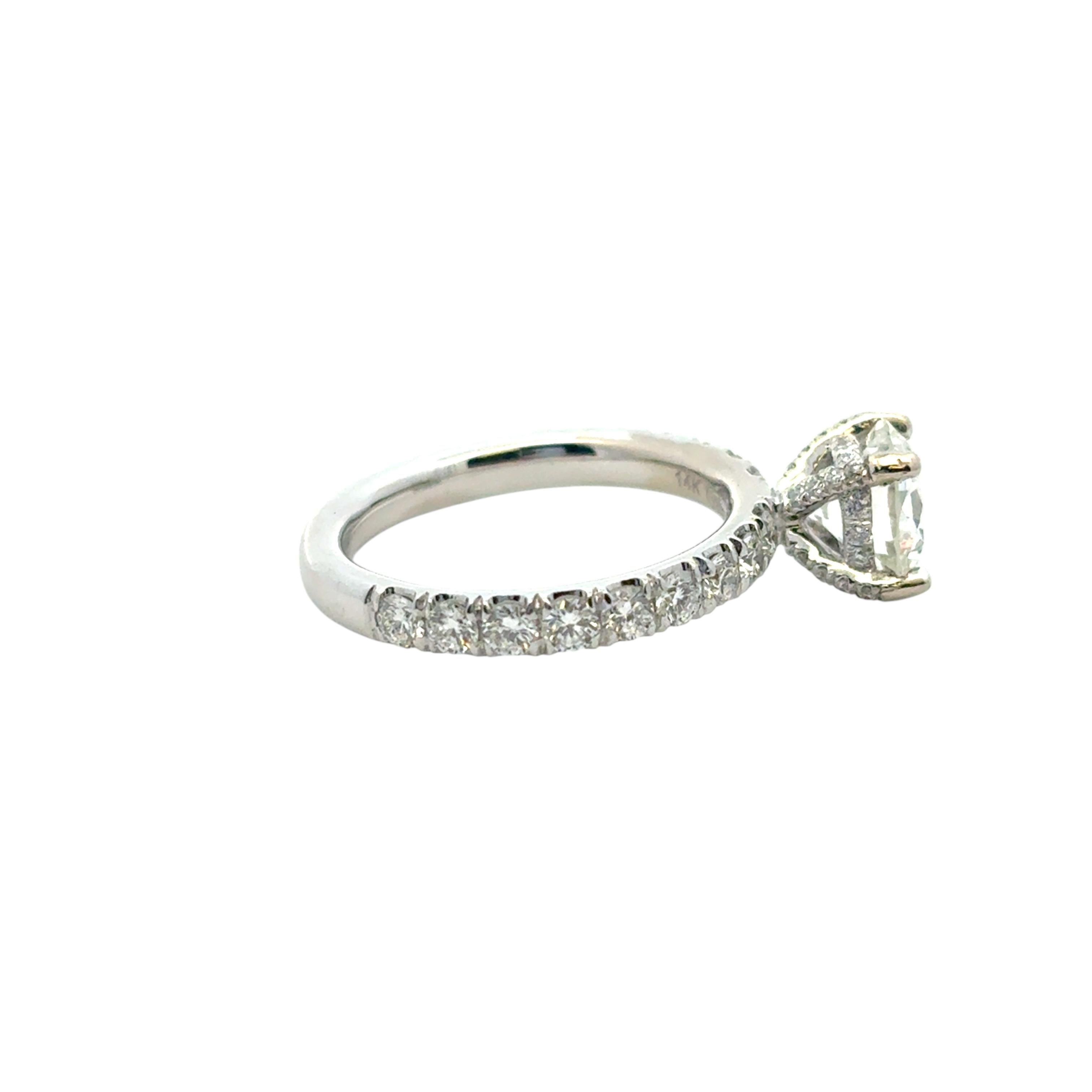 14k White Gold GIA Certified 1.62ct Diamond Gabriel and Co. Engagement Ring en venta 7