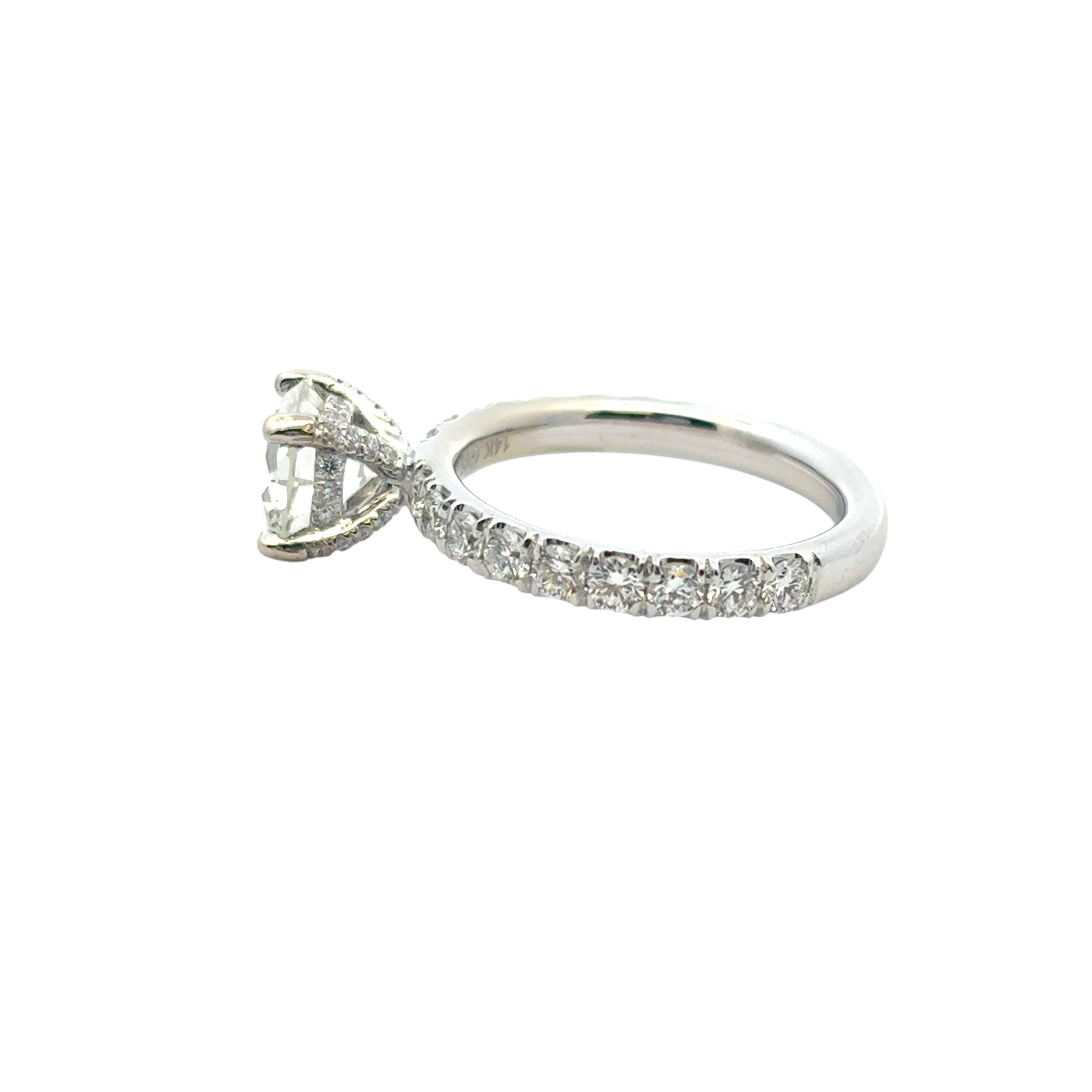 14k White Gold GIA Certified 1.62ct Diamond Gabriel and Co. Engagement Ring en venta 9
