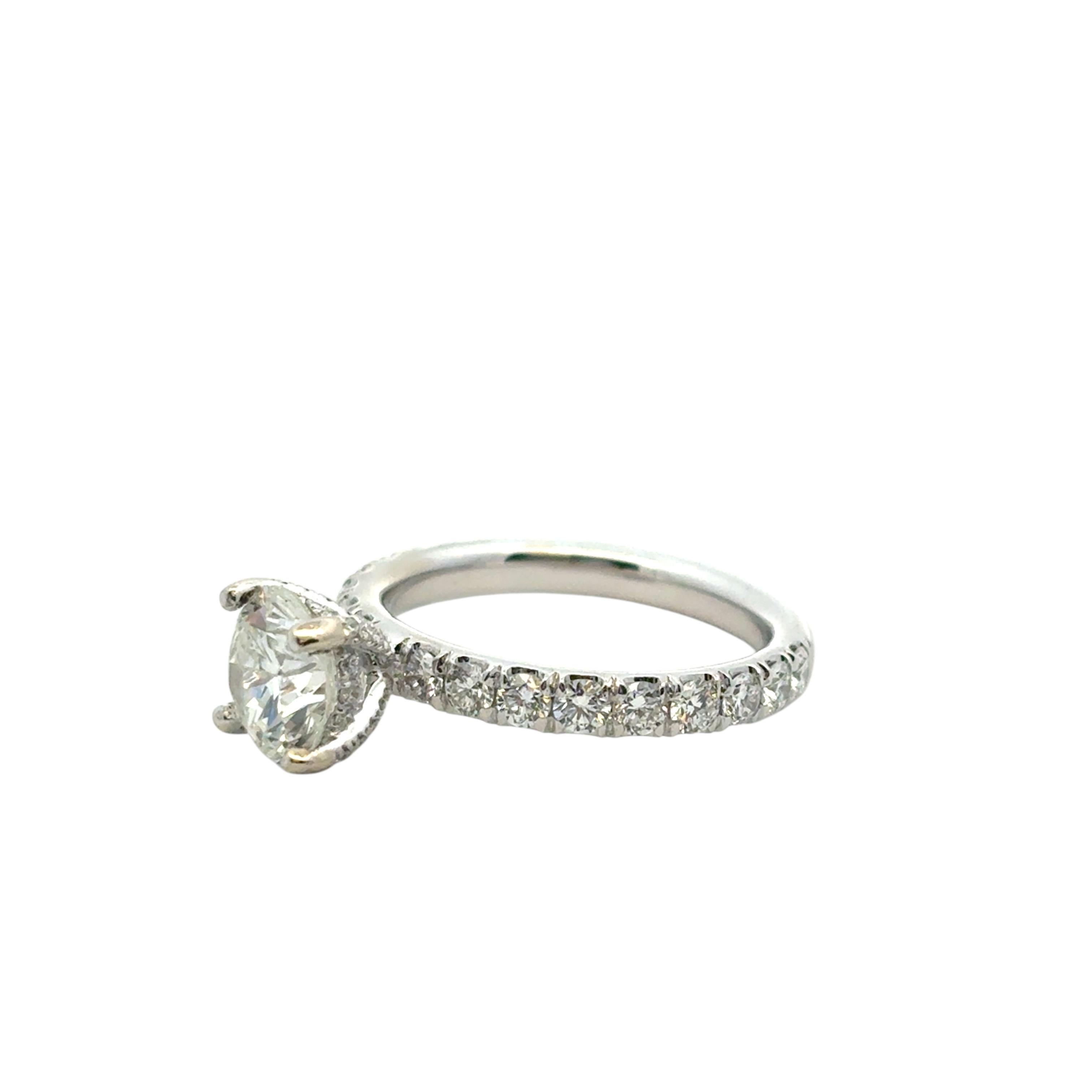 14k White Gold GIA Certified 1.62ct Diamond Gabriel and Co. Engagement Ring en venta 10