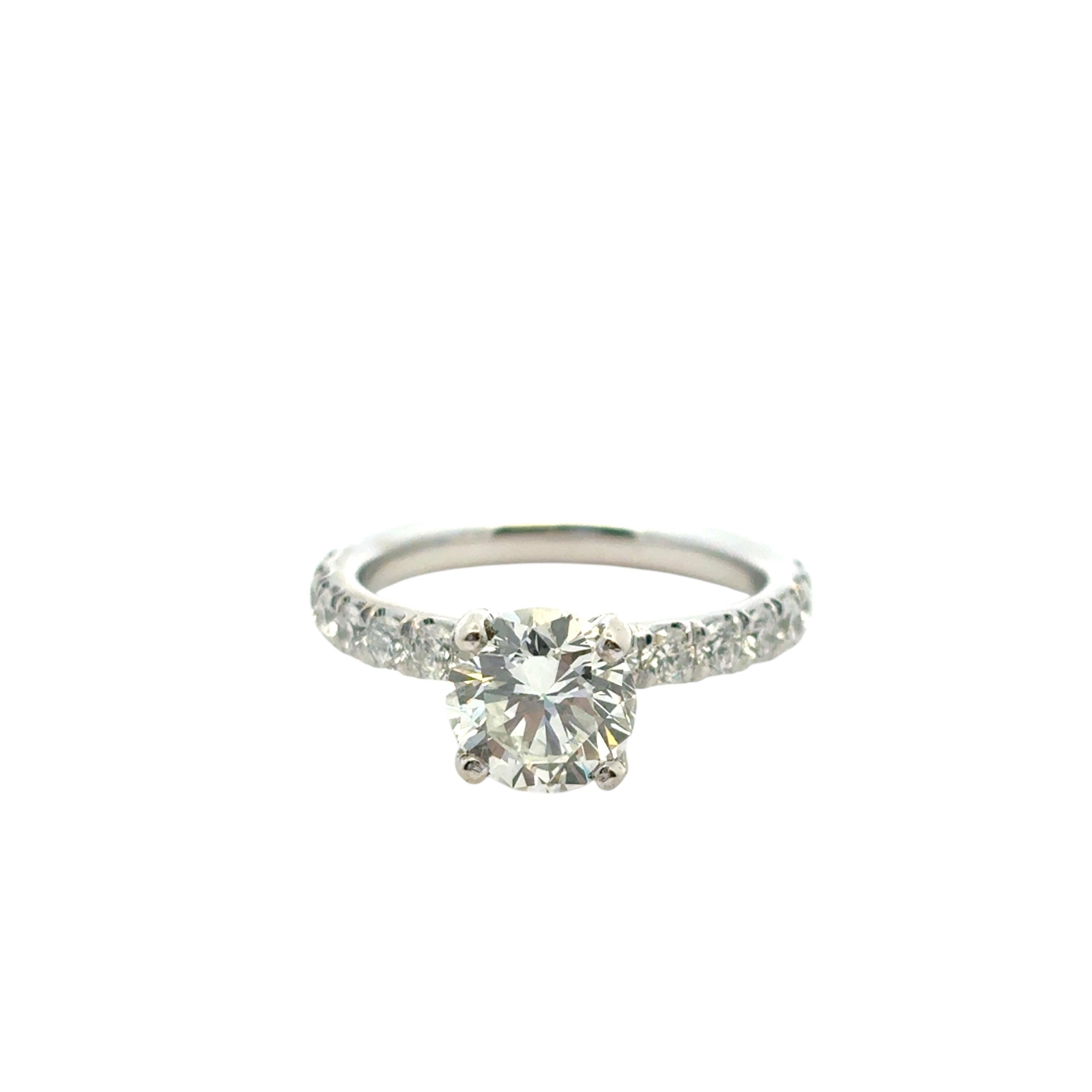 14k White Gold GIA Certified 1.62ct Diamond Gabriel and Co. Engagement Ring en venta 11