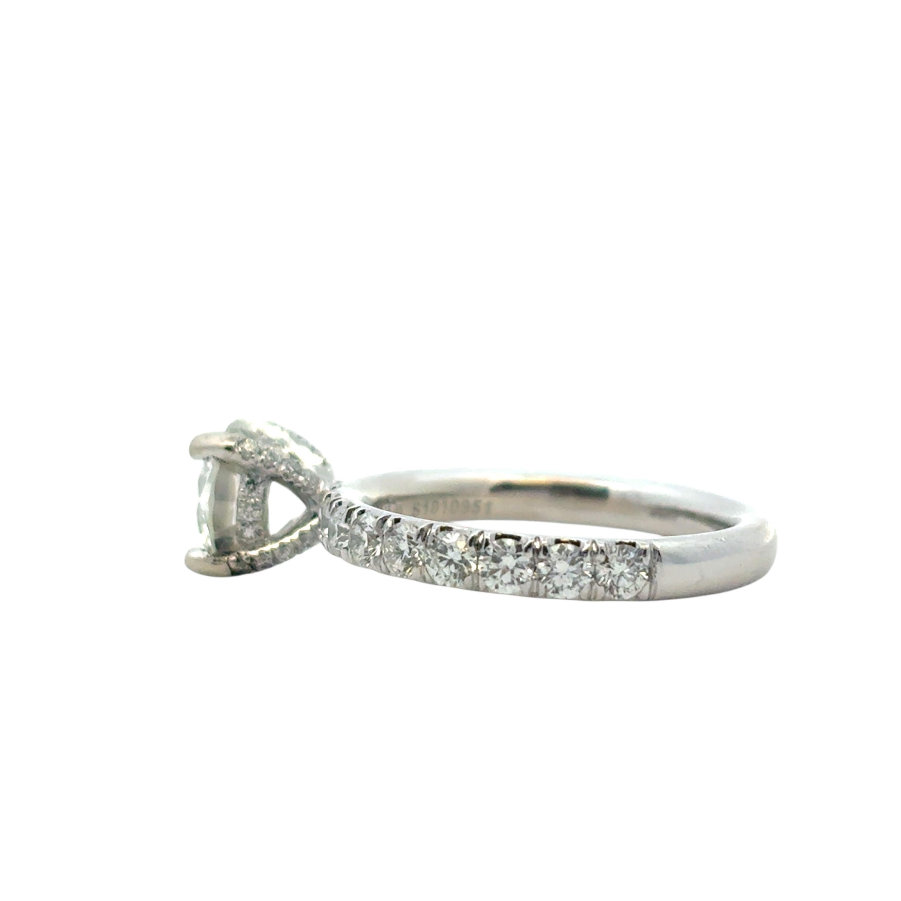 14k White Gold GIA Certified 1.62ct Diamond Gabriel and Co. Engagement Ring en venta 1