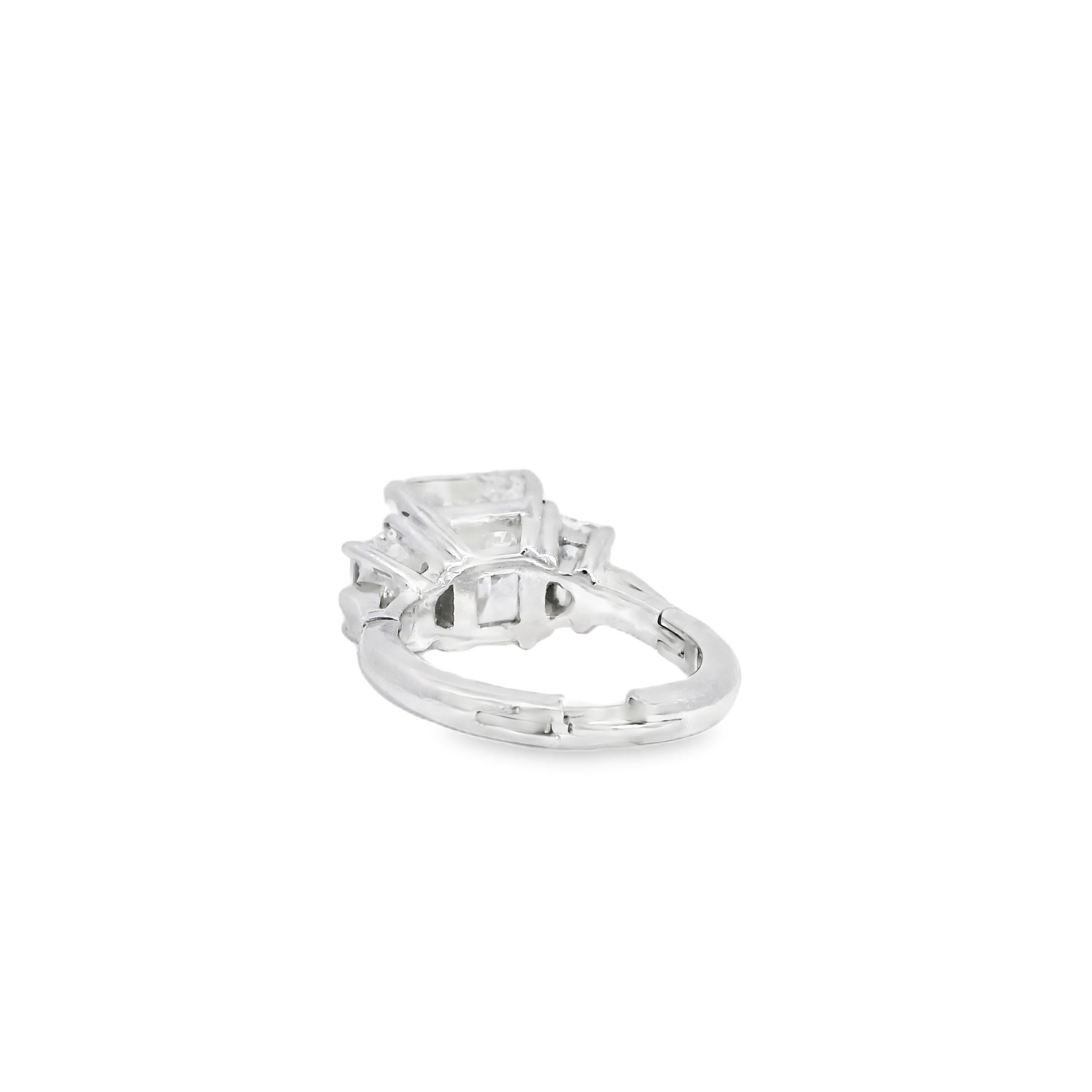 14k White Gold GIA Certified 5.03ct Diamond Engagement Ring en venta 6