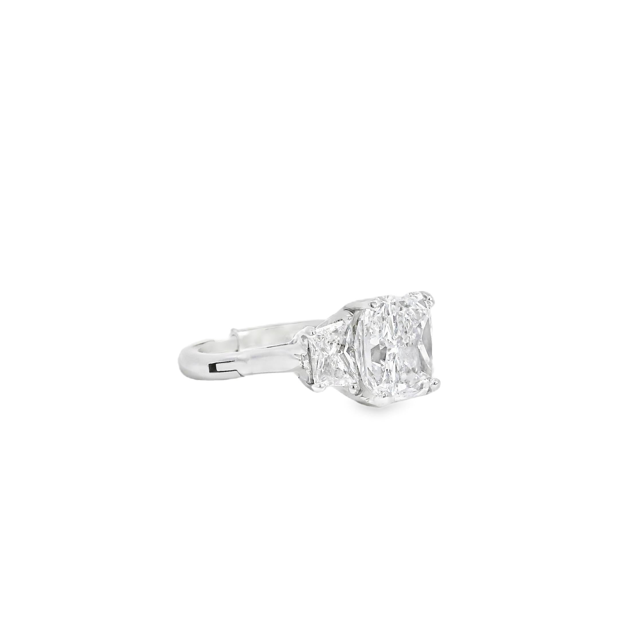 14k White Gold GIA Certified 5.03ct Diamond Engagement Ring en venta 15