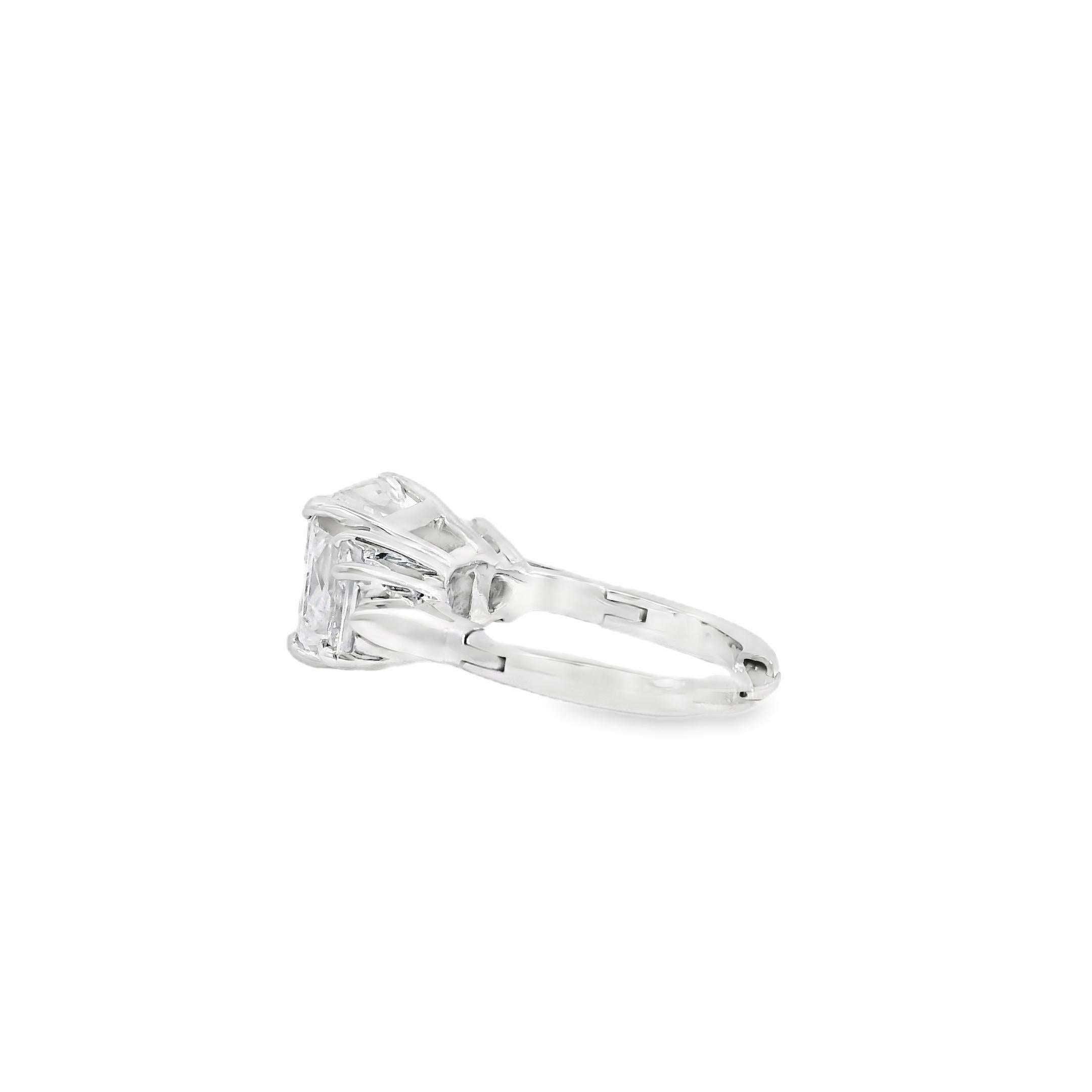 14k White Gold GIA Certified 5.03ct Diamond Engagement Ring en venta 3