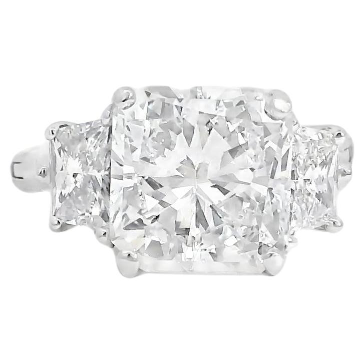 14k White Gold GIA Certified 5.03ct Diamond Engagement Ring