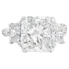14k White Gold GIA Certified 5.03ct Diamond Engagement Ring