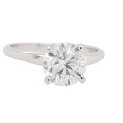 14K White Gold GIA Certified Diamond Engagement Ring