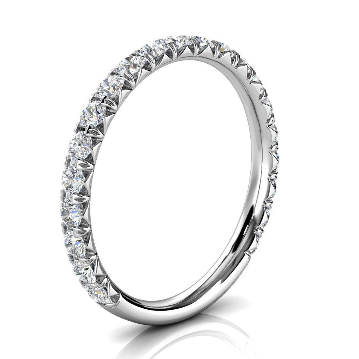 For Sale:  14k White Gold GIA French Pave Diamond Ring '1/2 Ct. Tw' 2