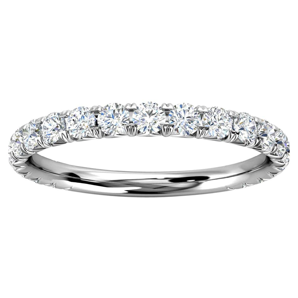 For Sale:  14k White Gold GIA French Pave Diamond Ring '1/2 Ct. Tw'