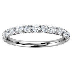 14k White Gold GIA French Pave Diamond Ring '1/2 Ct. Tw'