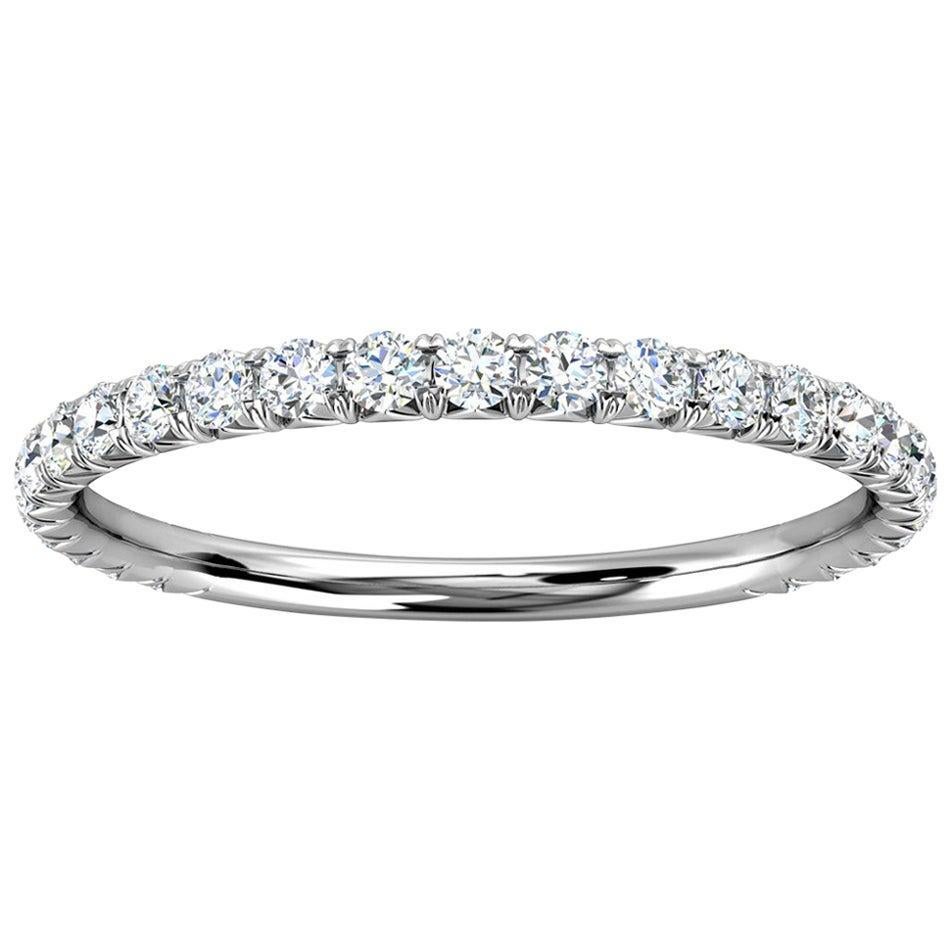 For Sale:  14k White Gold GIA French Pave Diamond Ring '1/3 Ct. Tw'
