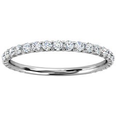 14k White Gold GIA French Pave Diamond Ring '1/3 Ct. Tw'