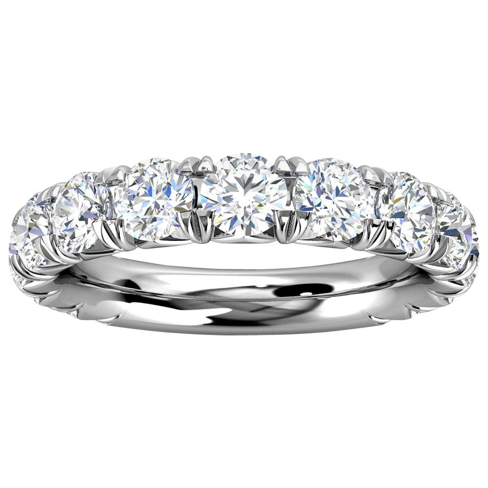 For Sale:  14k White Gold GIA French Pave Diamond Ring '2 Ct. Tw'