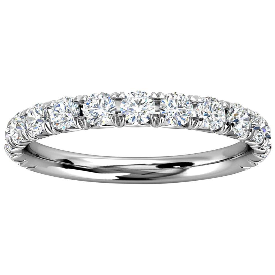 For Sale:  14K White Gold GIA French Pave Diamond Ring '3/4 Ct. Tw'