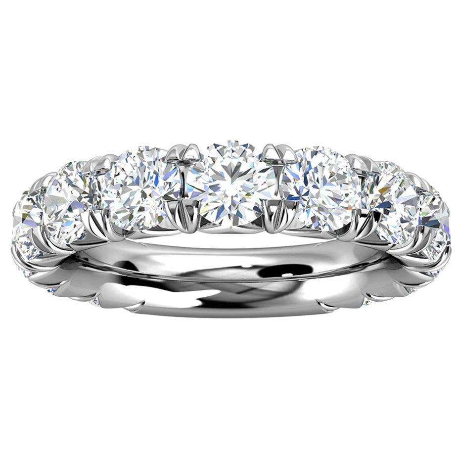 For Sale:  14k White Gold GIA French Pave Diamond Ring '3 Ct. tw'