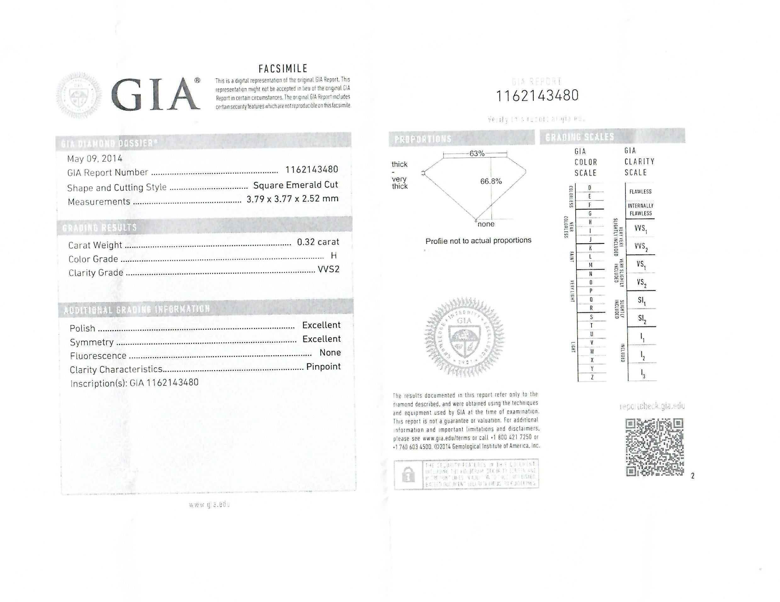 14k Weißgold GIA Hohe Qualität 0,92ctw H VVS Diamant Open Work Platter Ring im Angebot 5