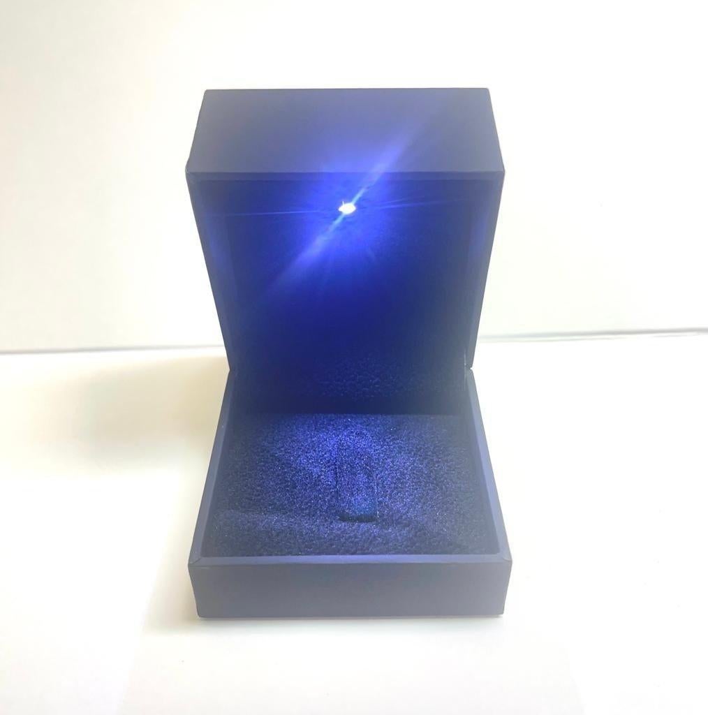 14k White Gold Halo Ring w/ 2.5 Ct Emerald and Natural Diamonds IGI Certificate 3
