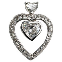 Colgante Diamante Corazón Oro Blanco 14K 1.00ct
