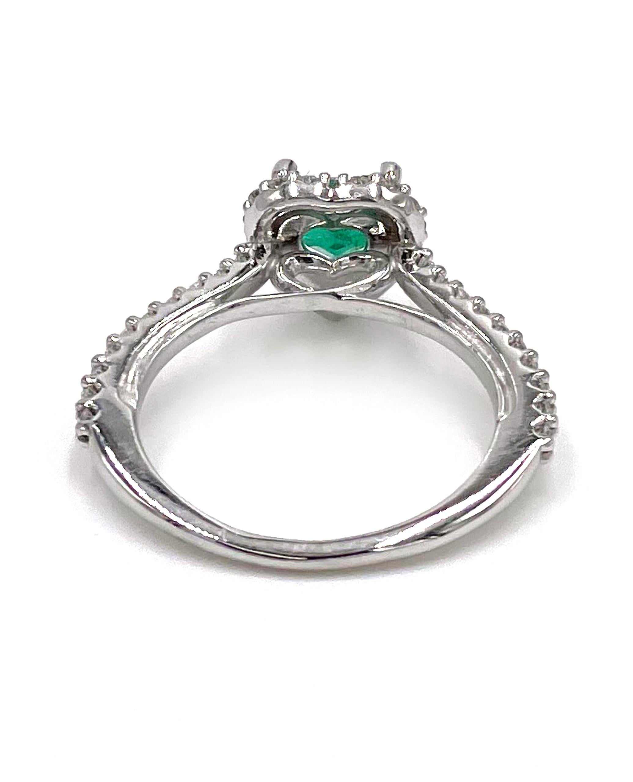 emerald heart ring