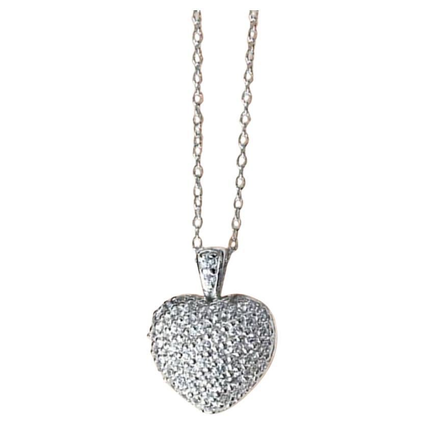 MICHAEL BEAUDRY Pink Diamond Heart Shaped Pendant and Necklace at
