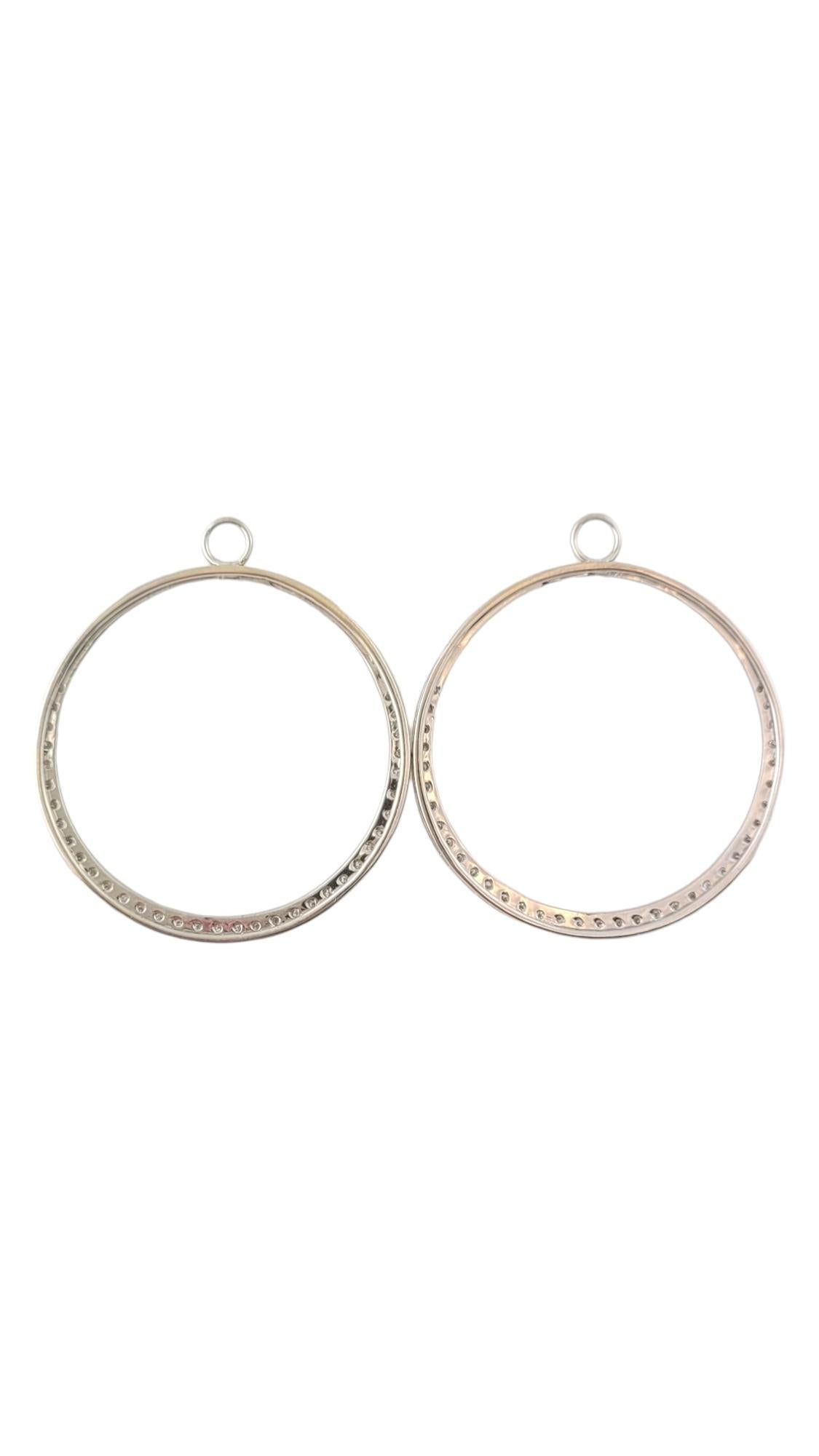 Women's 14K White Gold Hoop Accessory for Stud Earrings #16296 For Sale