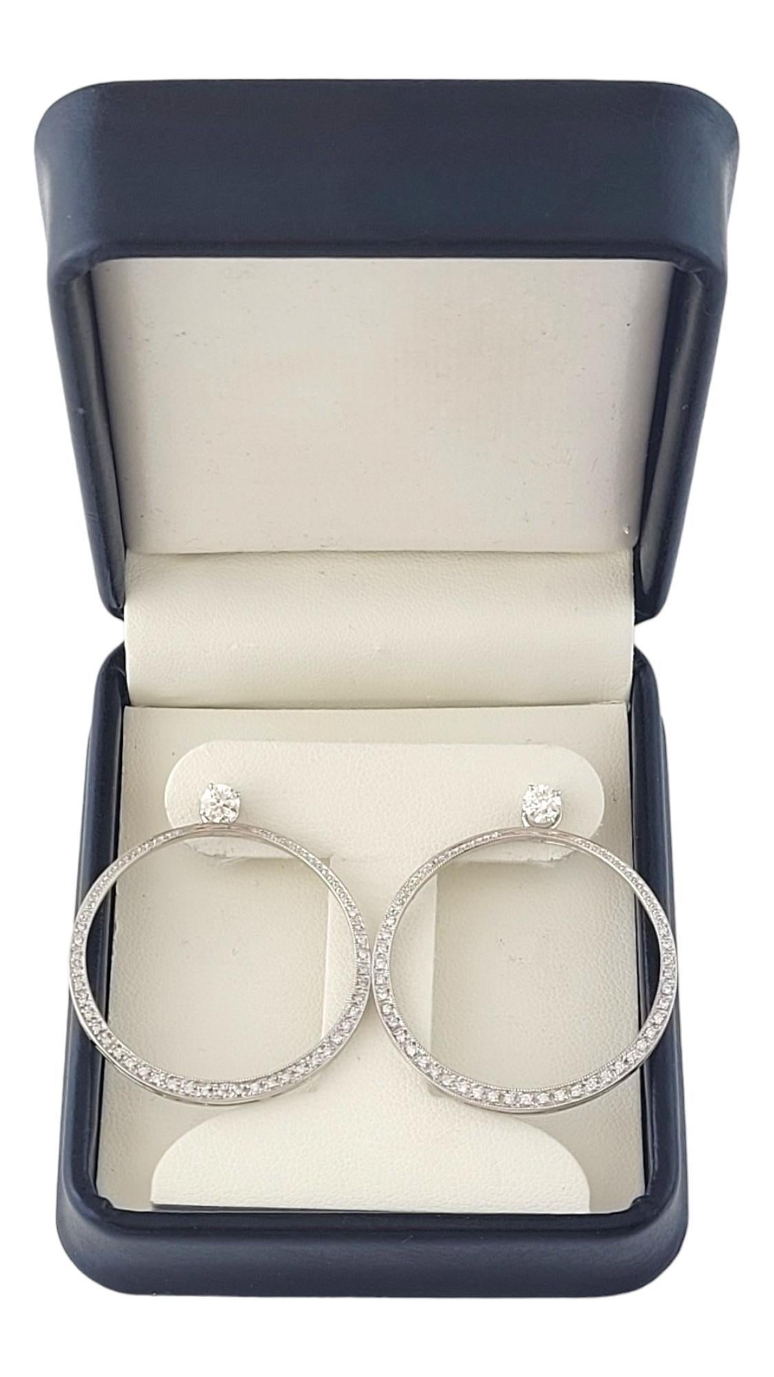 Accesorio de aro de oro blanco de 14 quilates para pendientes de tachuela #16296 en venta 2