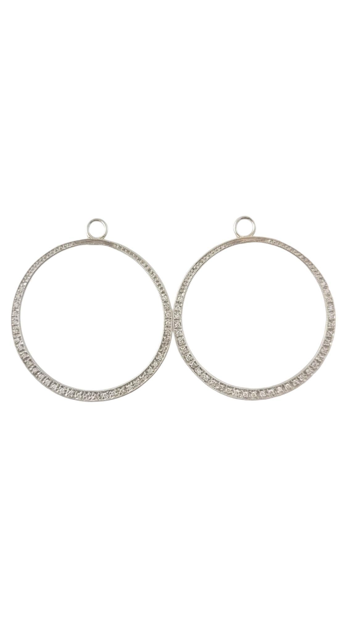 Anneau en or blanc 14K pour boucles d'oreilles #16296