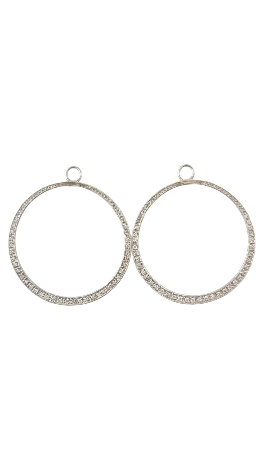 Anneau en or blanc 14K pour boucles d'oreilles #16296 en vente