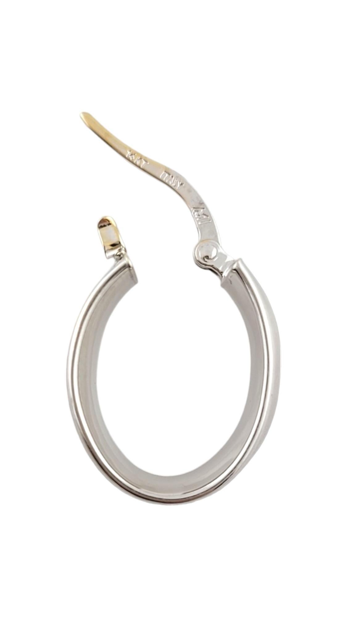 14K White Gold Huggie Hoop Earrings #16126 For Sale 1