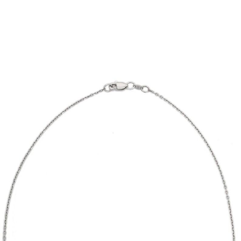 Modern 14kt Solid White Gold I Love You Diamond Necklace Gift for Valentine For Sale