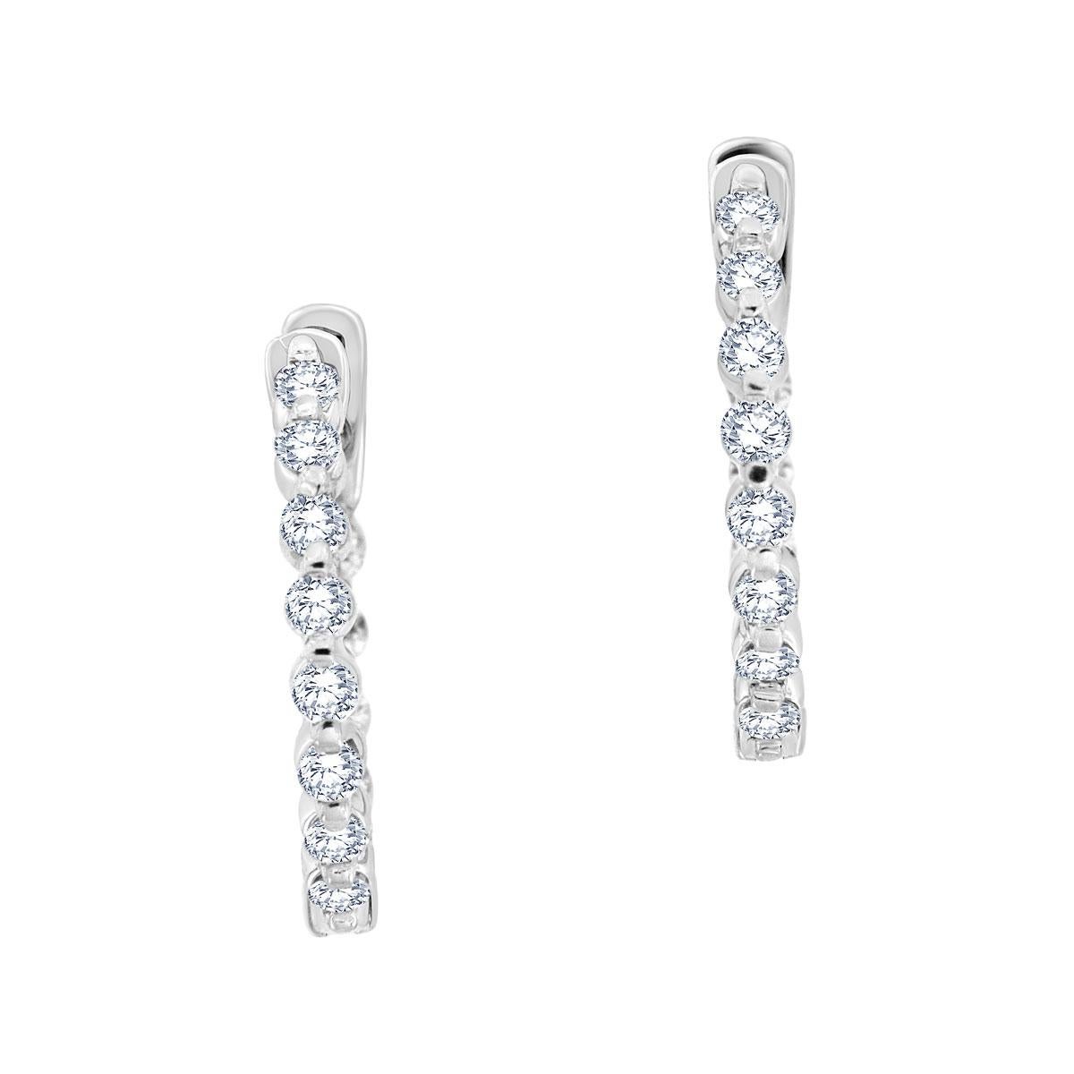 5 carat diamond hoop earrings