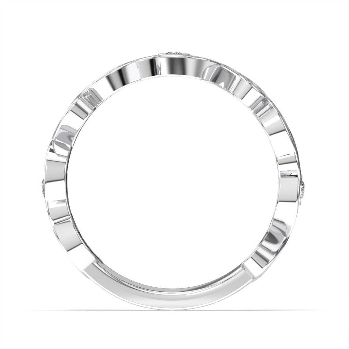 This ring features round brilliant diamonds interweave ribbons of marquise shape metal with a delicate touch of milgarin. Experience the difference!

Product details: 

Center Gemstone Color: WHITE
Side Gemstone Type: NATURAL DIAMOND
Side Gemstone