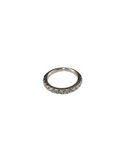 14K White Gold Lab-Grown Diamond Wedding Anniversary Band Ring Size 6.25 #25056