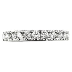 14K White Gold Lab-Grown Diamond Wedding Anniversary Band Ring Size 6.5 #24975