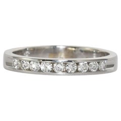 Retro 14K White Gold Ladies' Diamond Band 0.27ct