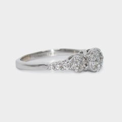 14K White Gold Ladies' Diamond Cluster Ring 0.40tdw, 2.6g