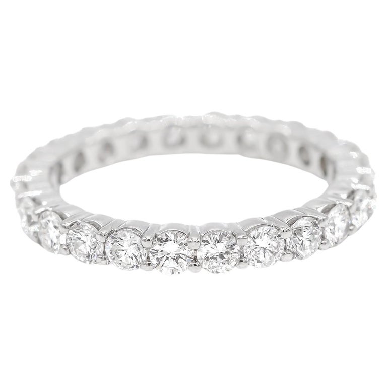 14K White Gold Ladies Diamond Eternity Band For Sale at 1stDibs