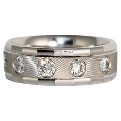 Bague pour femmes en or blanc 14 carats avec diamants 0,50 carat