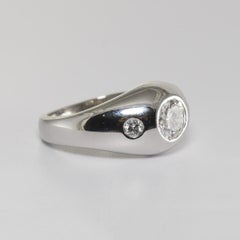 14K White Gold Ladies' Diamond Ring 0.82ct
