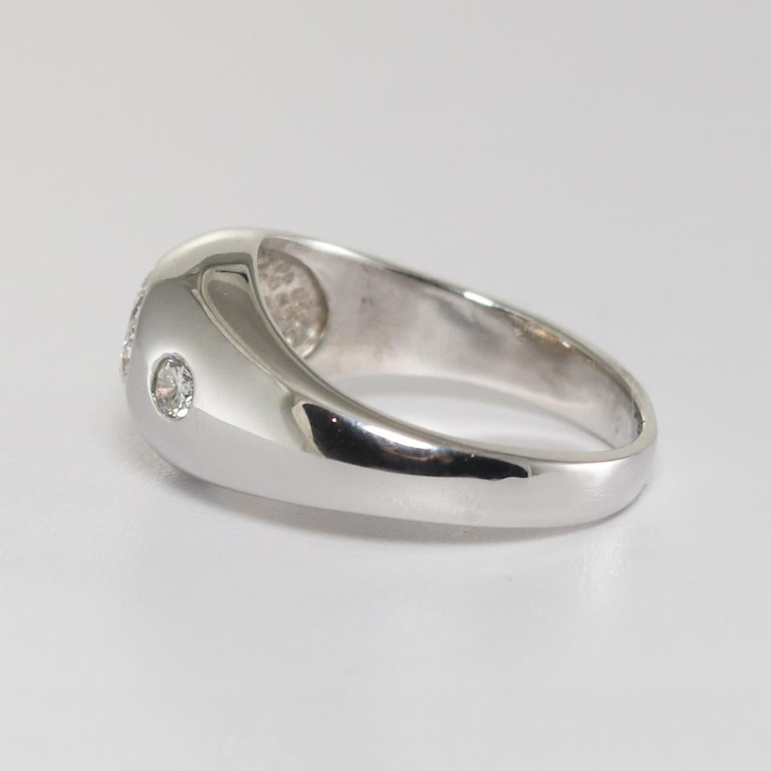 da uomo o donna Anello da donna in oro bianco 14K con diamante da 0,82 carati in vendita
