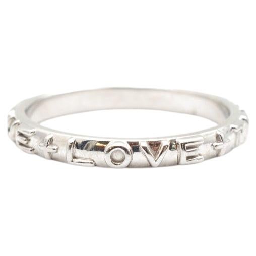 Ladies 14K White Gold True + Love Wedding Band