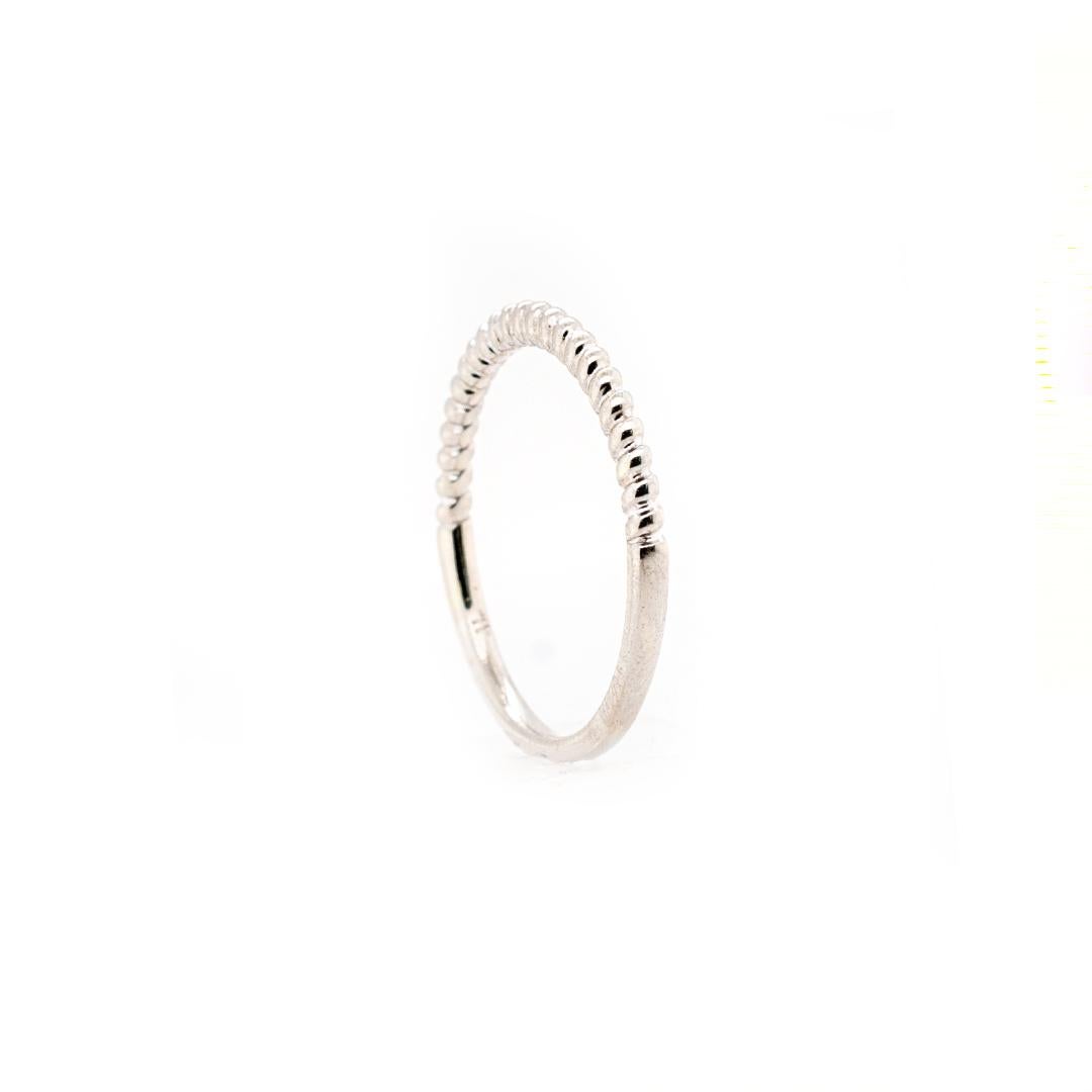 14K White Gold Ladies Wedding Band For Sale at 1stDibs