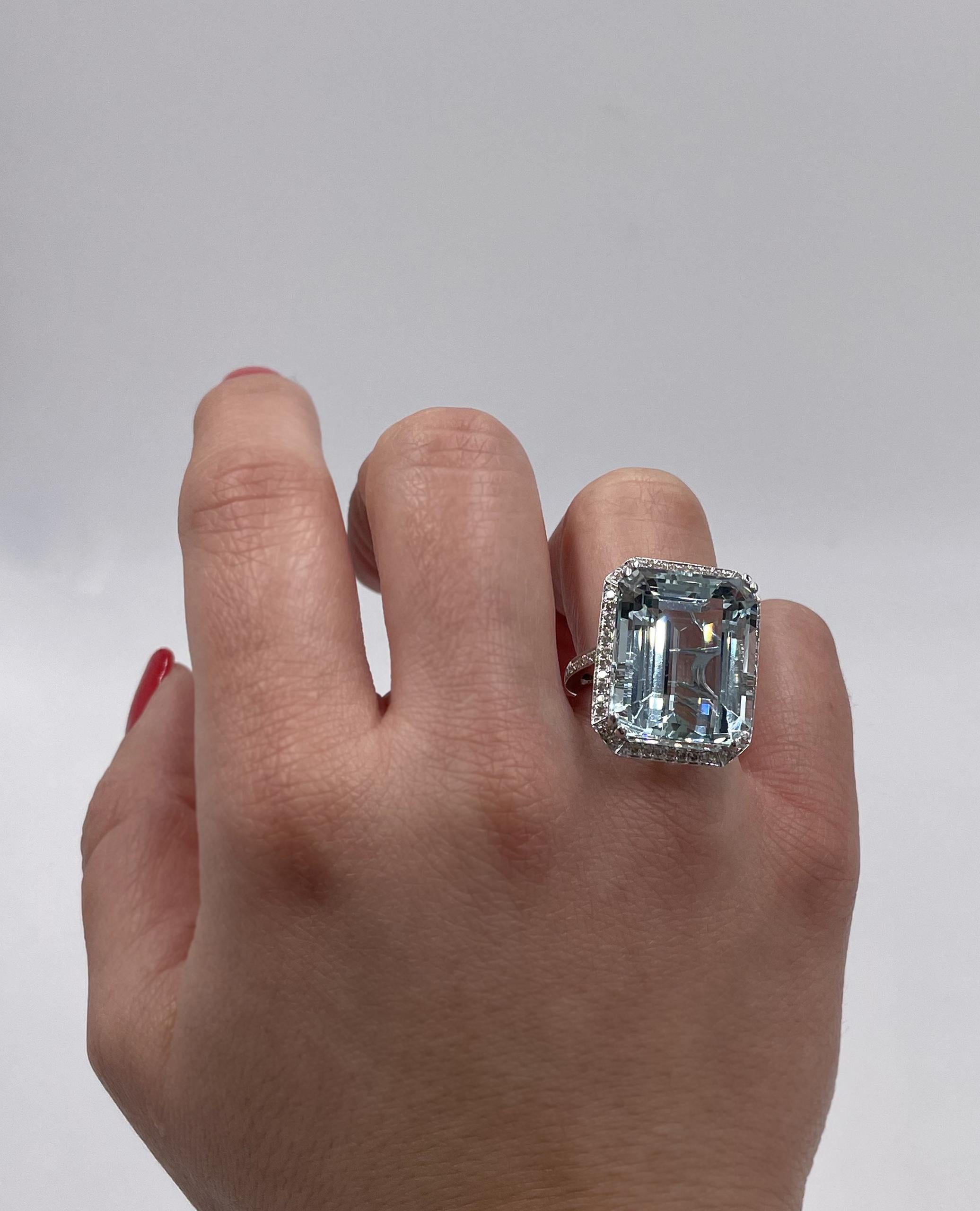 large aquamarine ring