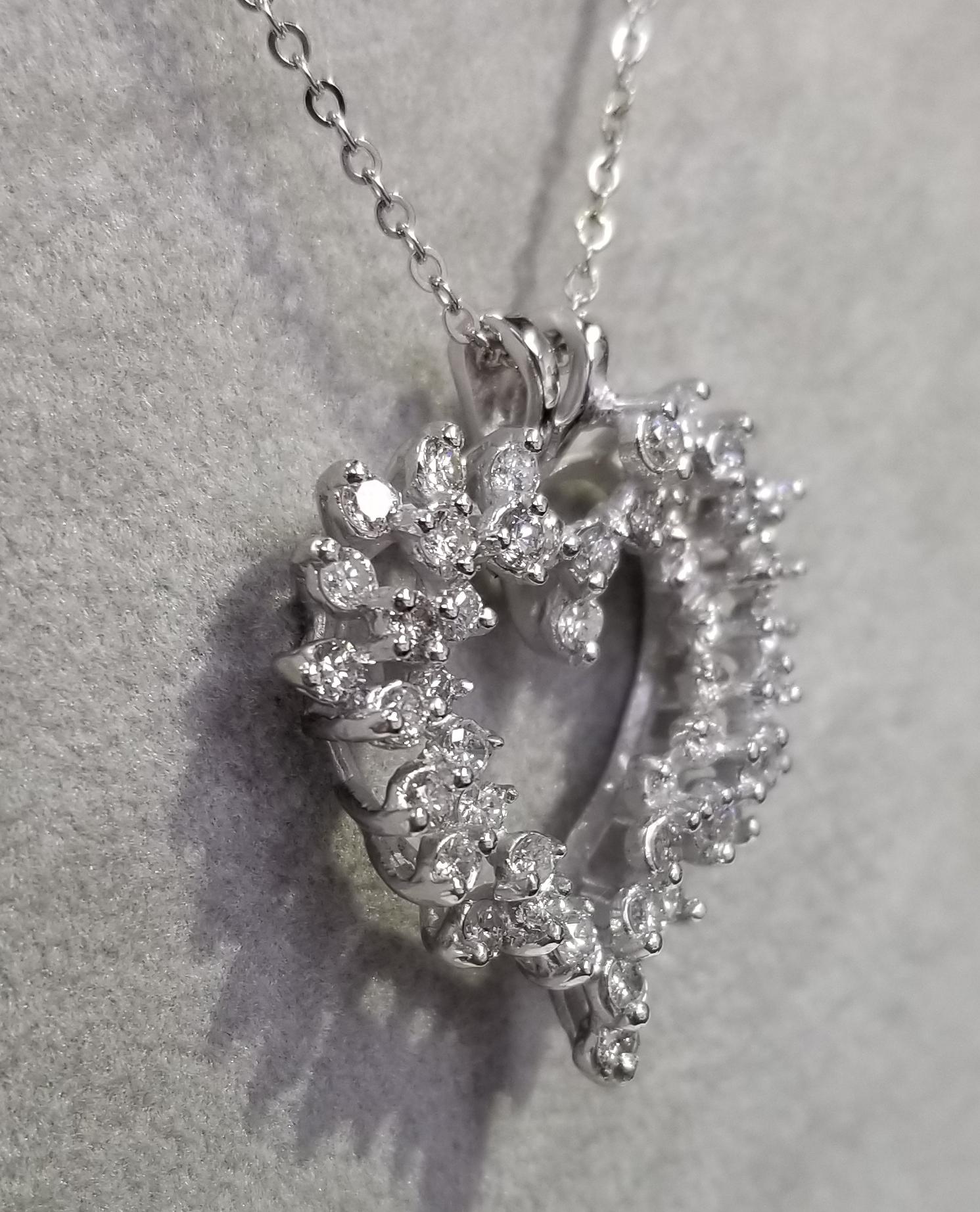 big diamond heart necklace